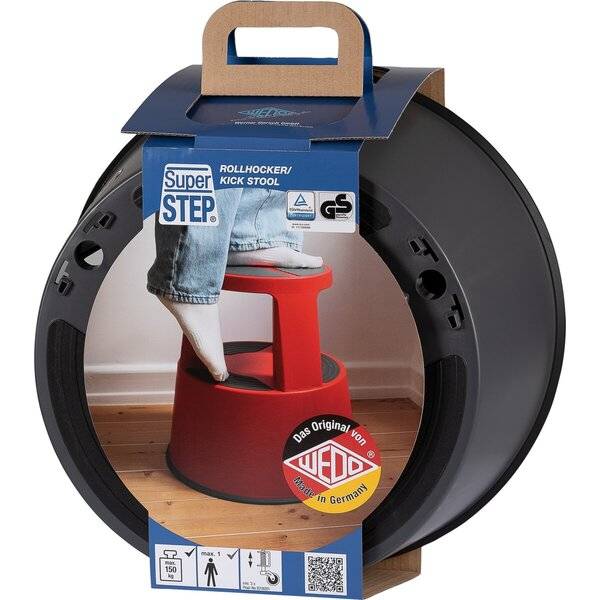 Rollhocker SuperStep Kunststoff grau - Banderolenverpackung