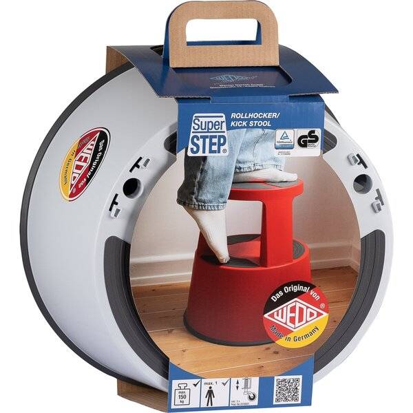 Rollhocker SuperStep Kunststoff lichtgrau - Banderolenverpackung