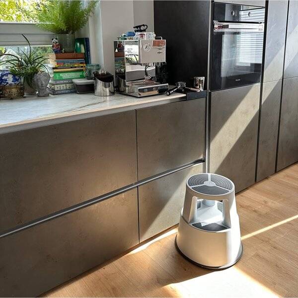 Rollhocker SuperStep Kunststoff lichtgrau - Banderolenverpackung