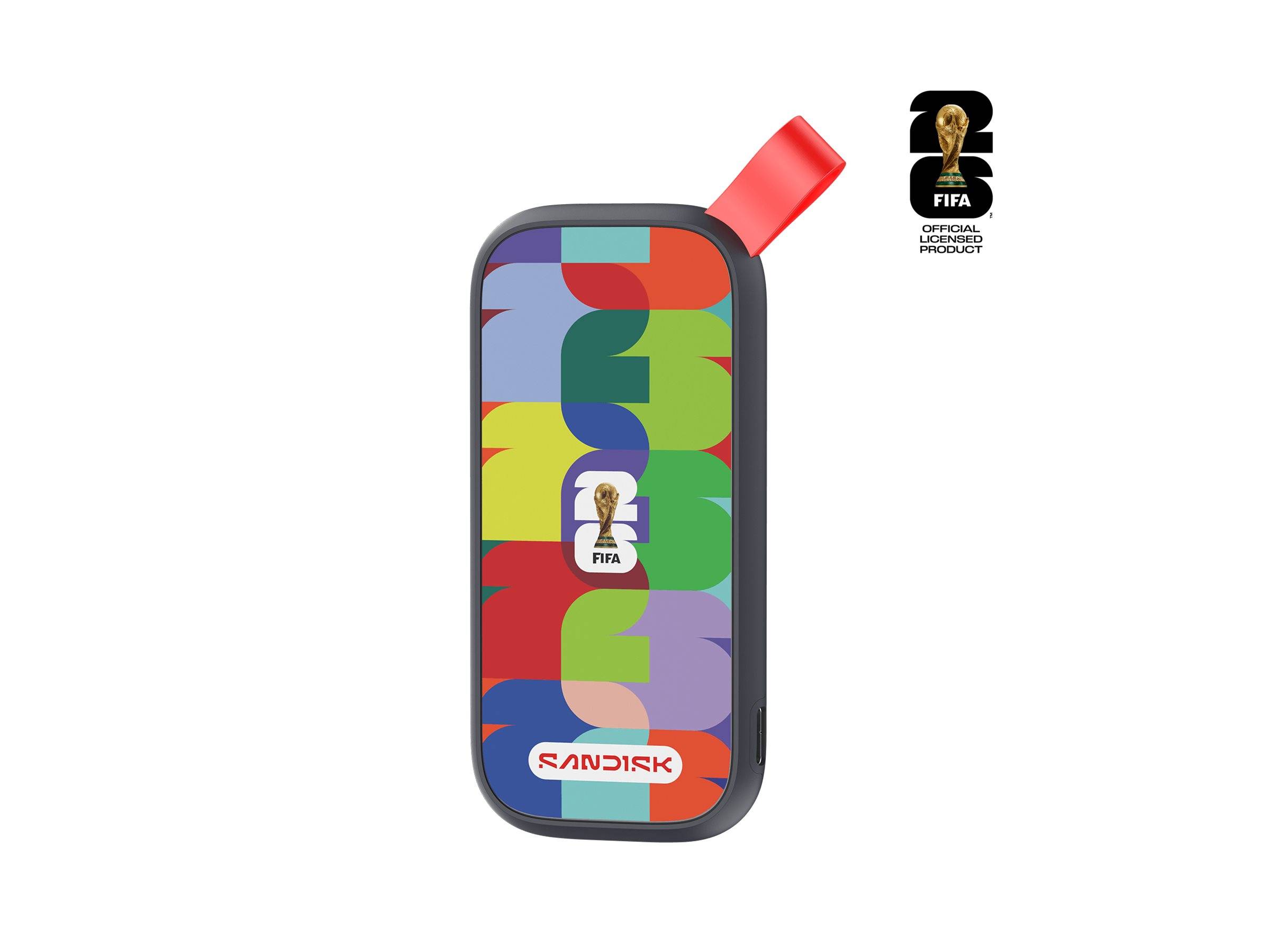 SanDisk FIFA World Cup 2026 Edition SSD 1 TB extern tragbar USB 3.2 Gen 2 USB-C Steckverbinder