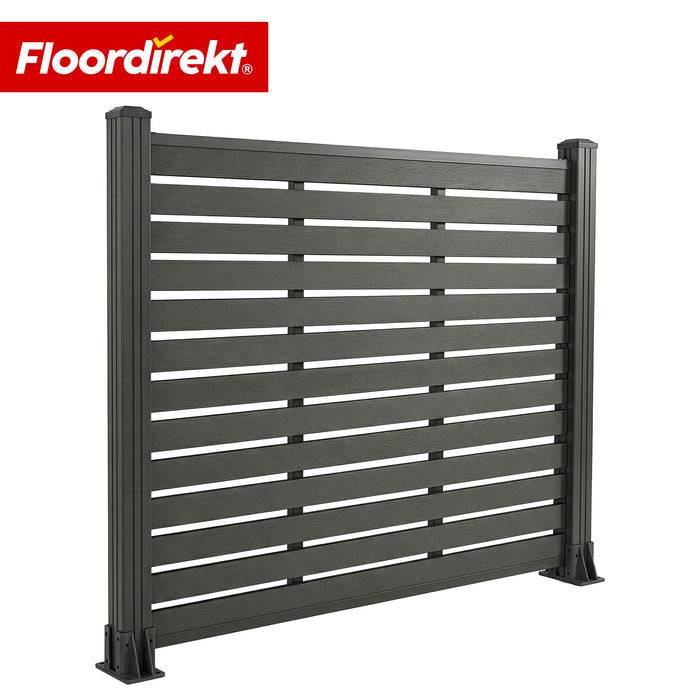 FLOORDIREKT Sichtschutzzaun Milos - Flexibel & individuell aufbaubar - Aus hochwertigem WPC-Material - 180 x 180