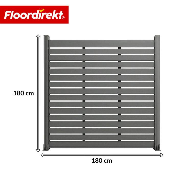 FLOORDIREKT Sichtschutzzaun Milos - Flexibel & individuell aufbaubar - Aus hochwertigem WPC-Material - 180 x 180