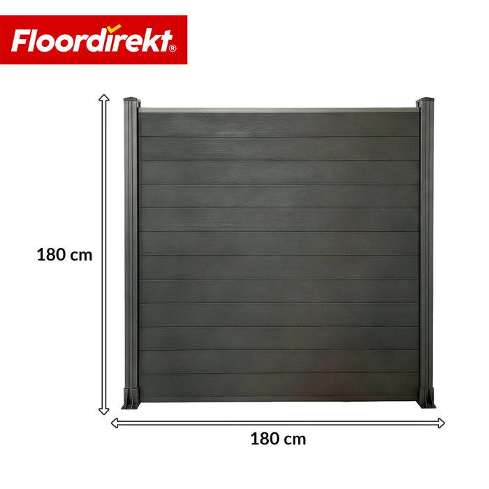 FLOORDIREKT Sichtschutzzaun Ponza - Flexibel & individuell aufbaubar - Aus hochwertigem WPC-Material - 180 x 180