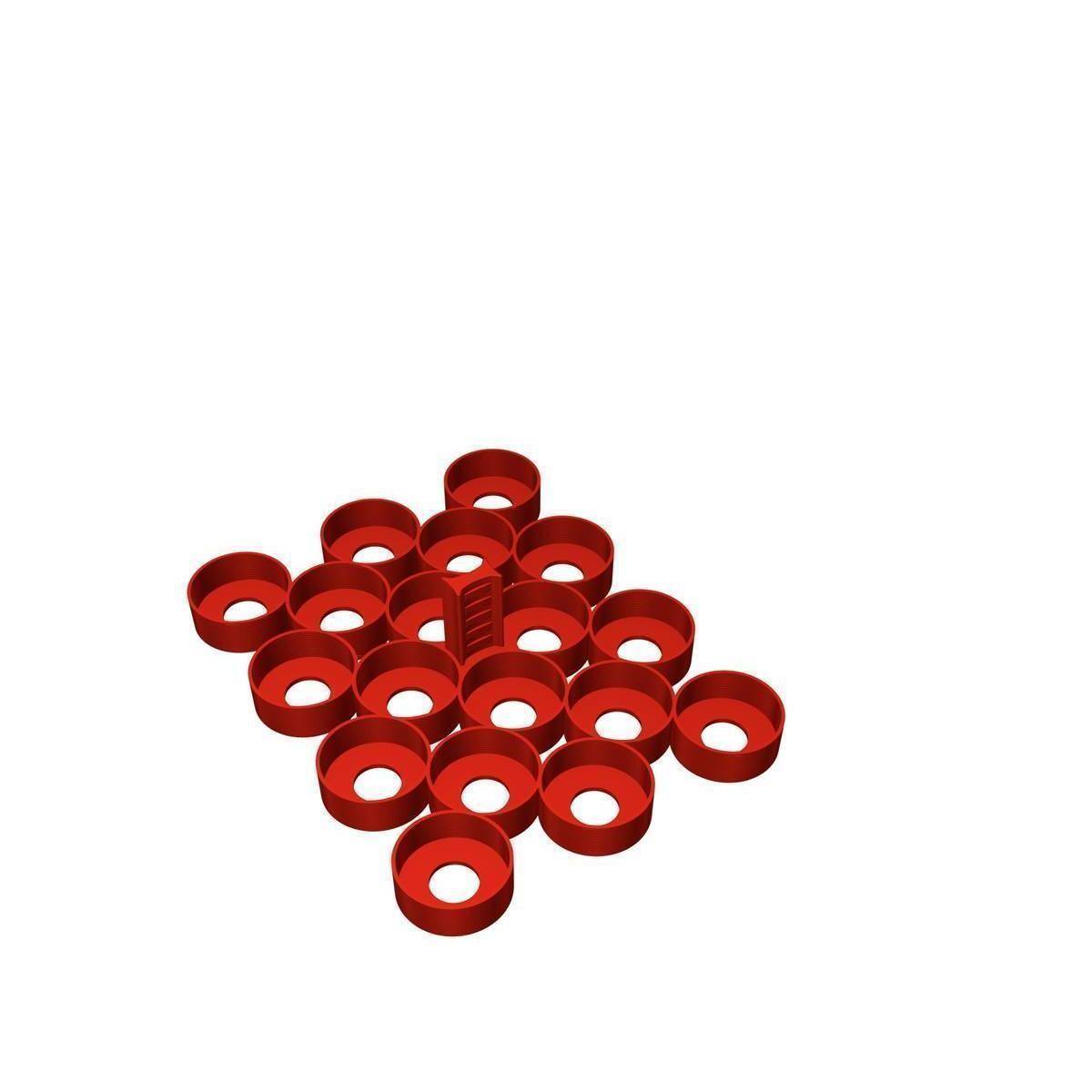 60756 - Farbhalter für Citadel Farbtöpfchen (12 ml) - 18 Fächer, rot
