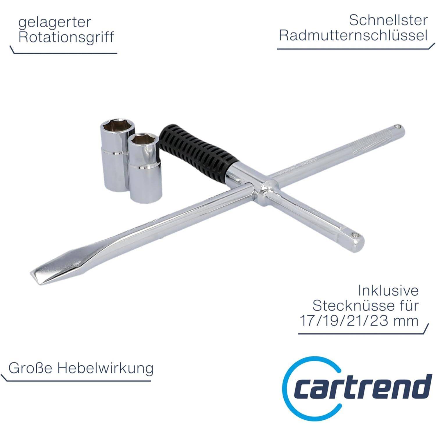 Radmutternschlüssel mit Stecknüssen + Tasche