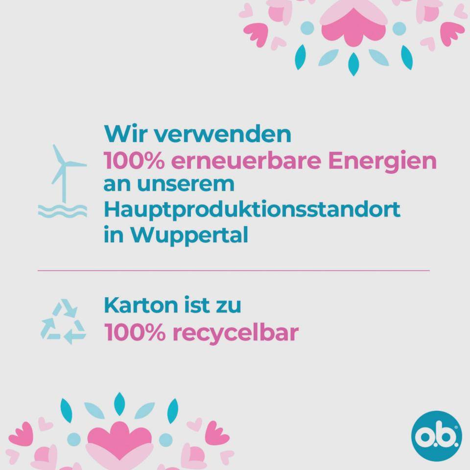 o.b.® Tampons normal, zuverlässiger Schutz, Wattefasern, 32/Pack, 7 Packungen/VE