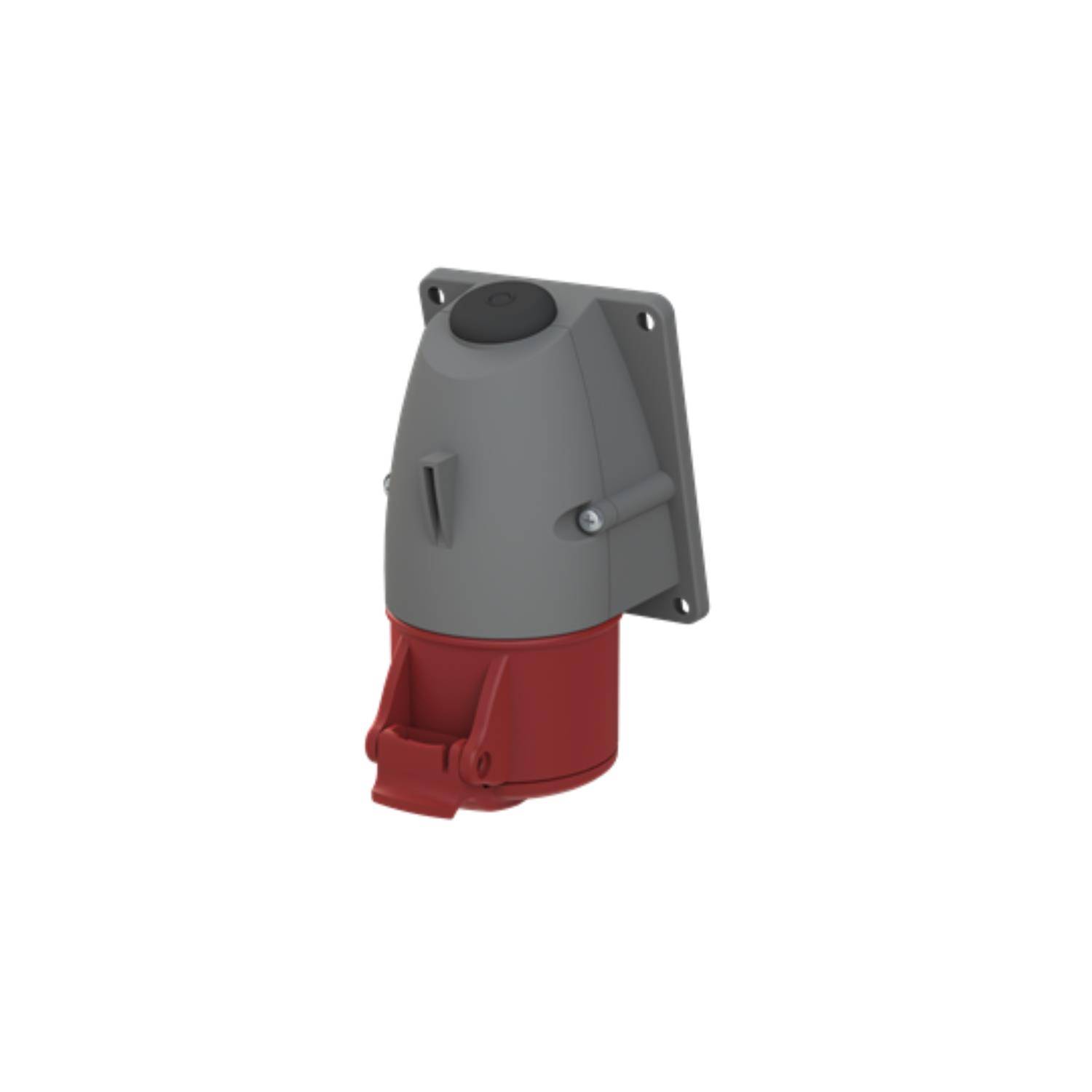 Amphenol 16 Ampere CEE Wandsteckdose 5-polig (3P+N+PE) Buchse, Kodierung 6h rot 200/346V bis 240/415V Frequenz 50 und
