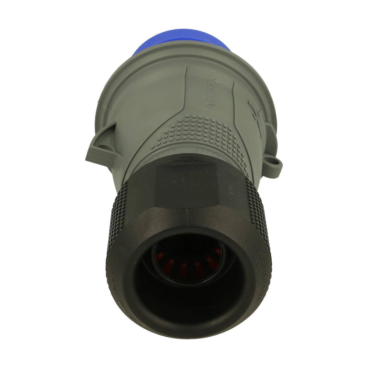 Amphenol 32 Ampere CEE Steckverbinder 4-polig (3P+PE) Stift, Kodierung 9h blau 200/250V Frequenz 50 und 60Hz - 1 Stück