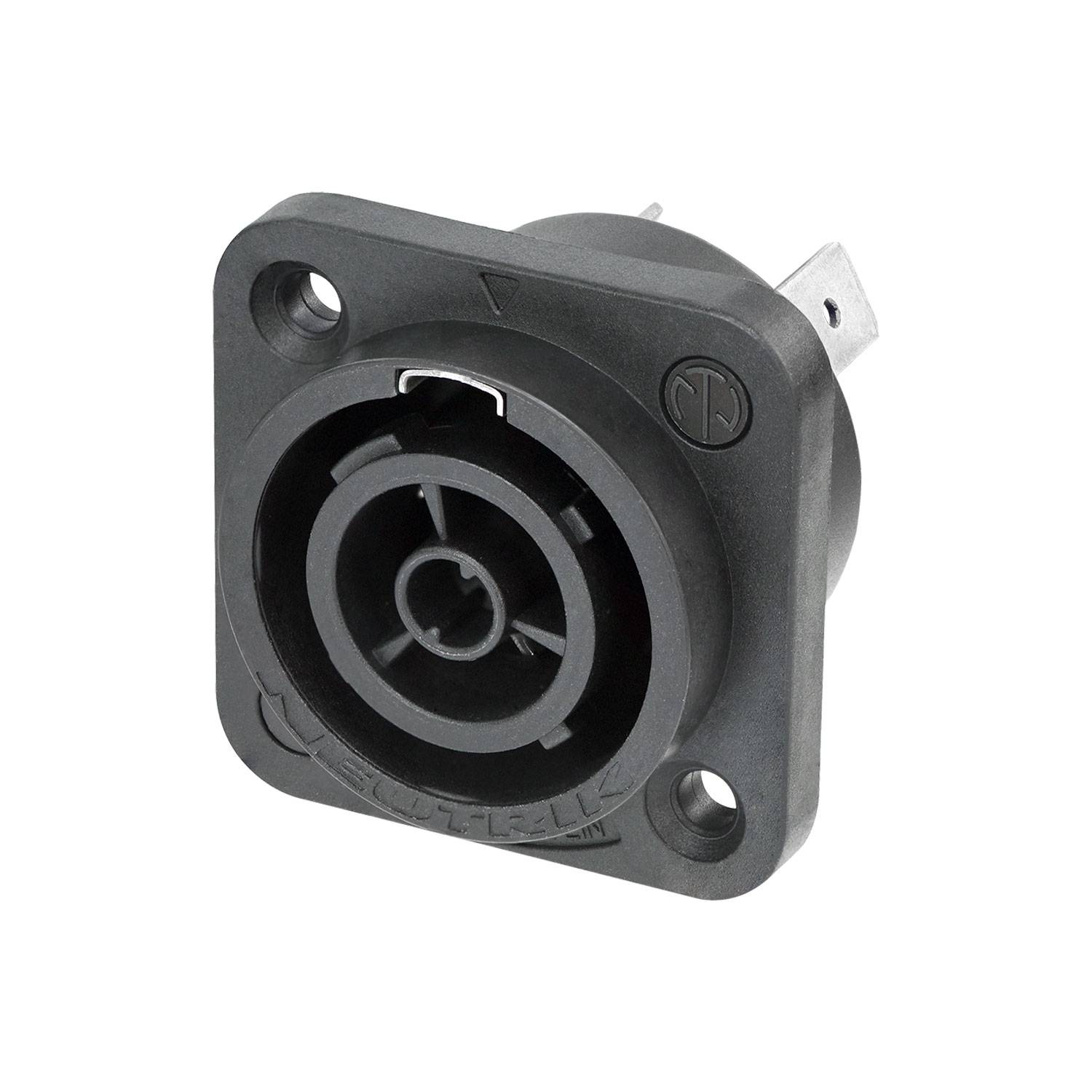 NEUTRIK® powerCON®, UL50E , 3-pol , Kunststoff-, Stecktechnik-Einbaustecker, versilberte(r) Kontakt(e), schwarz