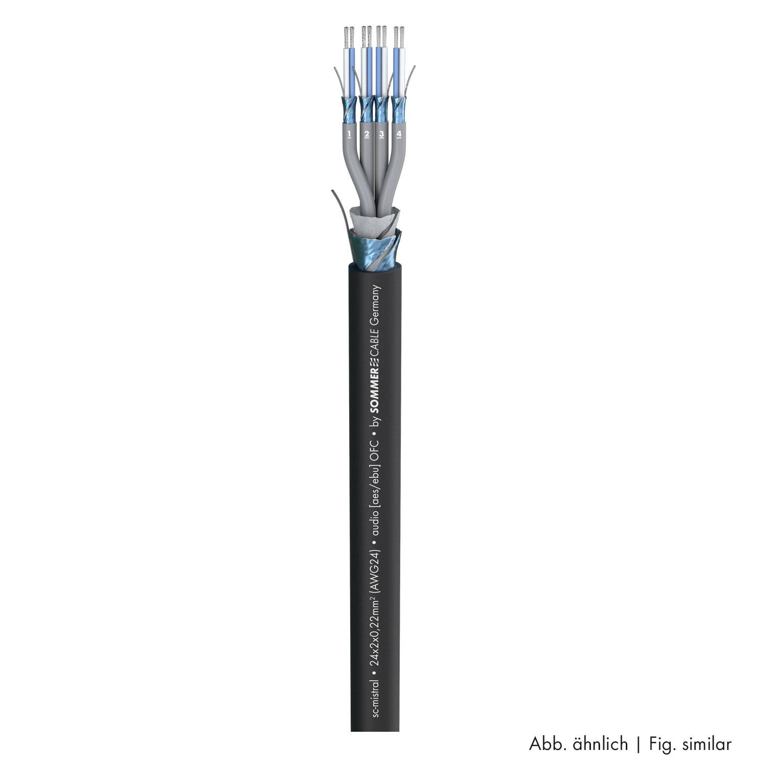 Multipair SC-Mistral MCF; schwarz | 2 x 0,22 mm² x Paarzahl
