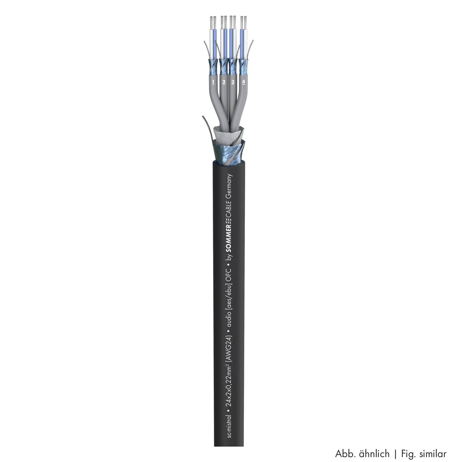 Multipair SC-Mistral MCF; schwarz | 2 x 0,22 mm² x Paarzahl