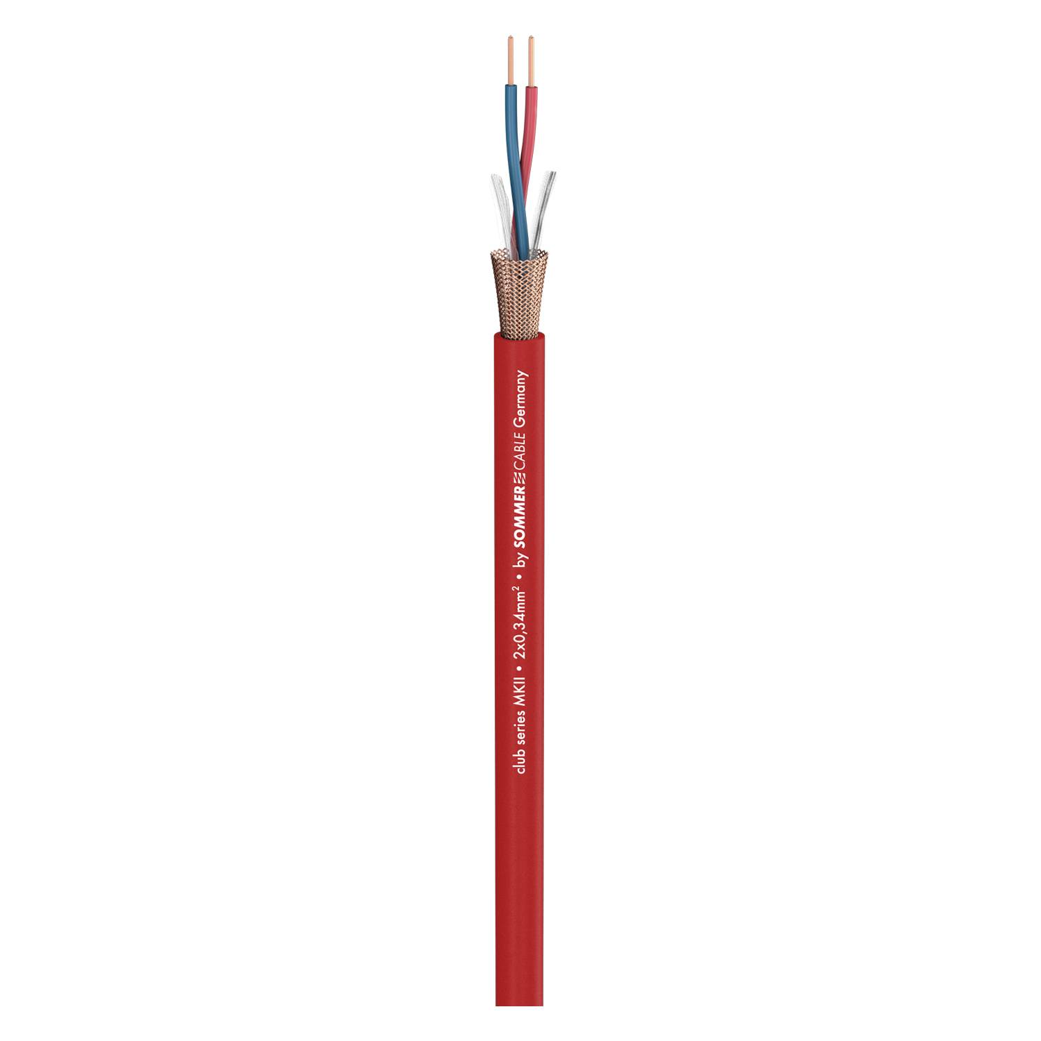 Mikrofonkabel Club Series MKII; 2 x 0,34 mm²; PVC Ø 6,50 mm; rot
