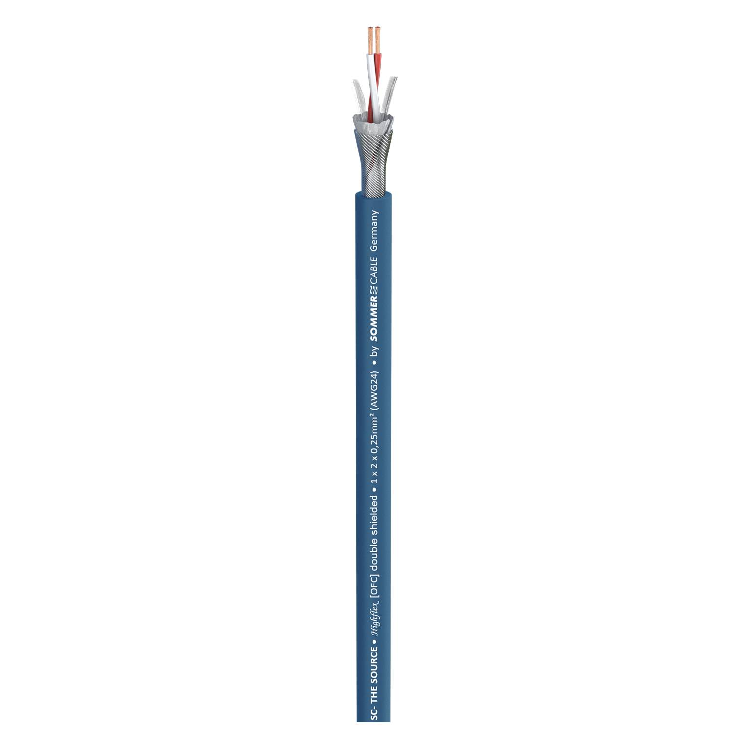 Mikrofonkabel SC-Source MKII; 2 x 0,25 mm²; PVC Ø 6,50 mm; blau