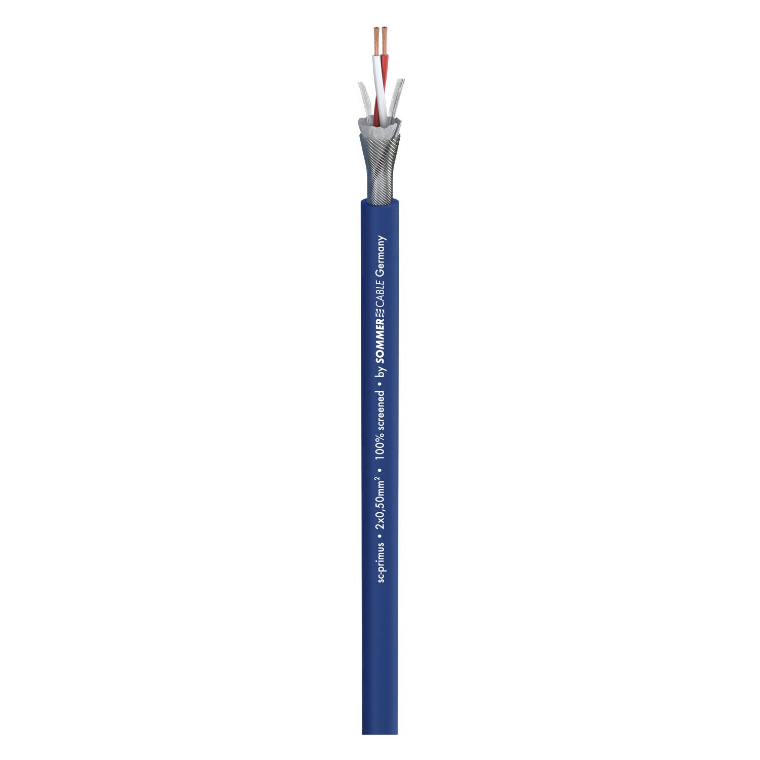 Mikrofonkabel SC-Primus; 2 x 0,50 mm²; PVC Ø 6,50 mm; blau