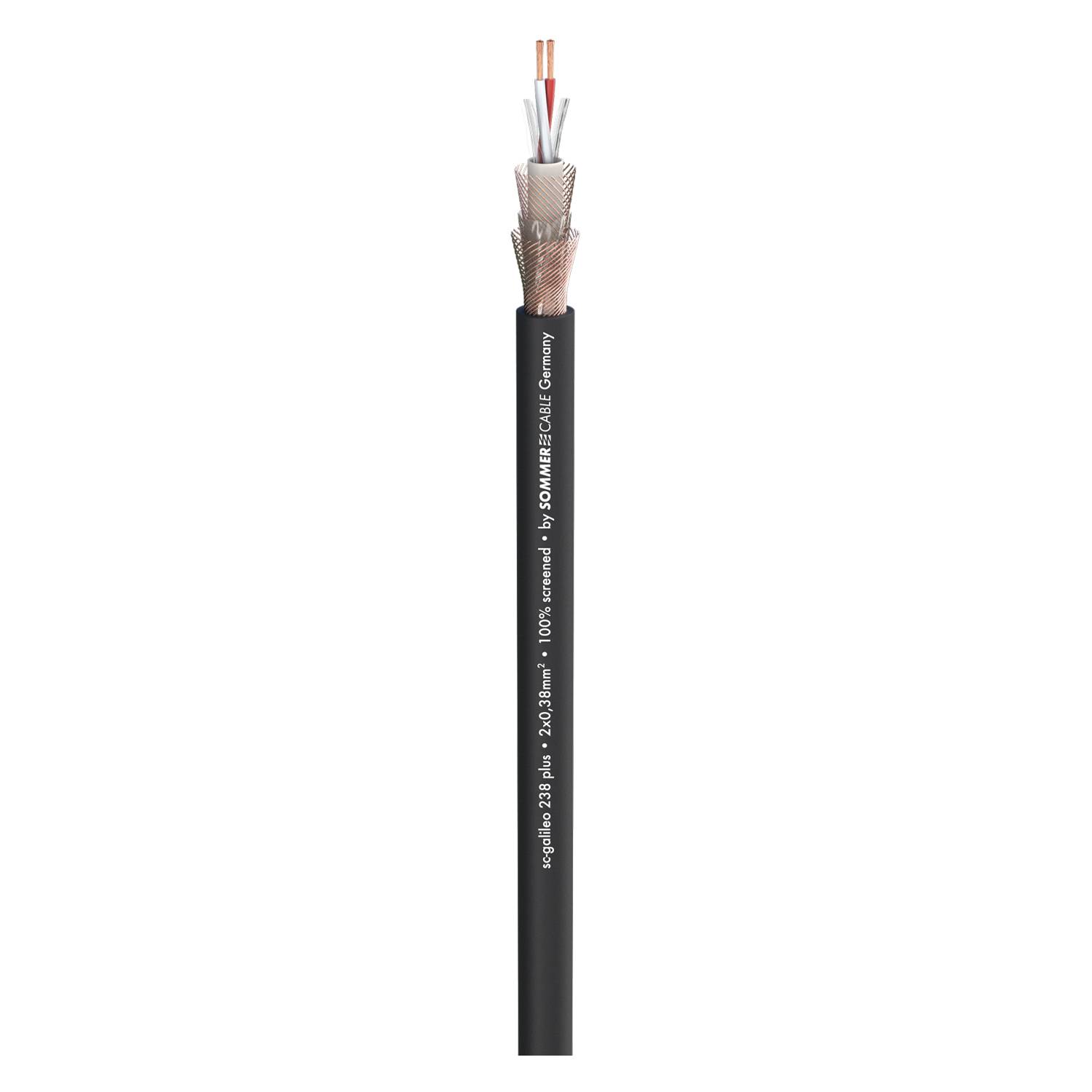 Mikrofonkabel SC-Galileo 238 Plus; 2 x 0,38 mm²; PVC Ø 7,00 mm; schwarz