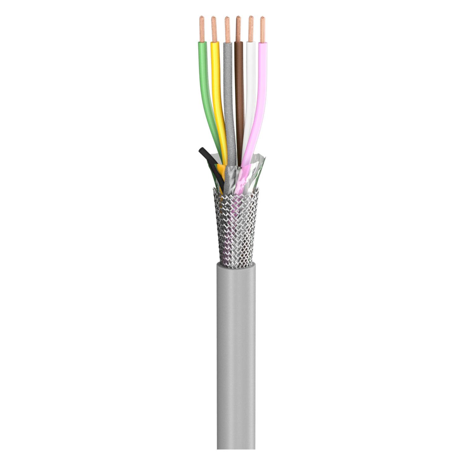 Steuerleitung SC-Control Flex; 6 x0.50 mm²; PVC, flammwidrig, Ø 7,20 mm; grau; Eca