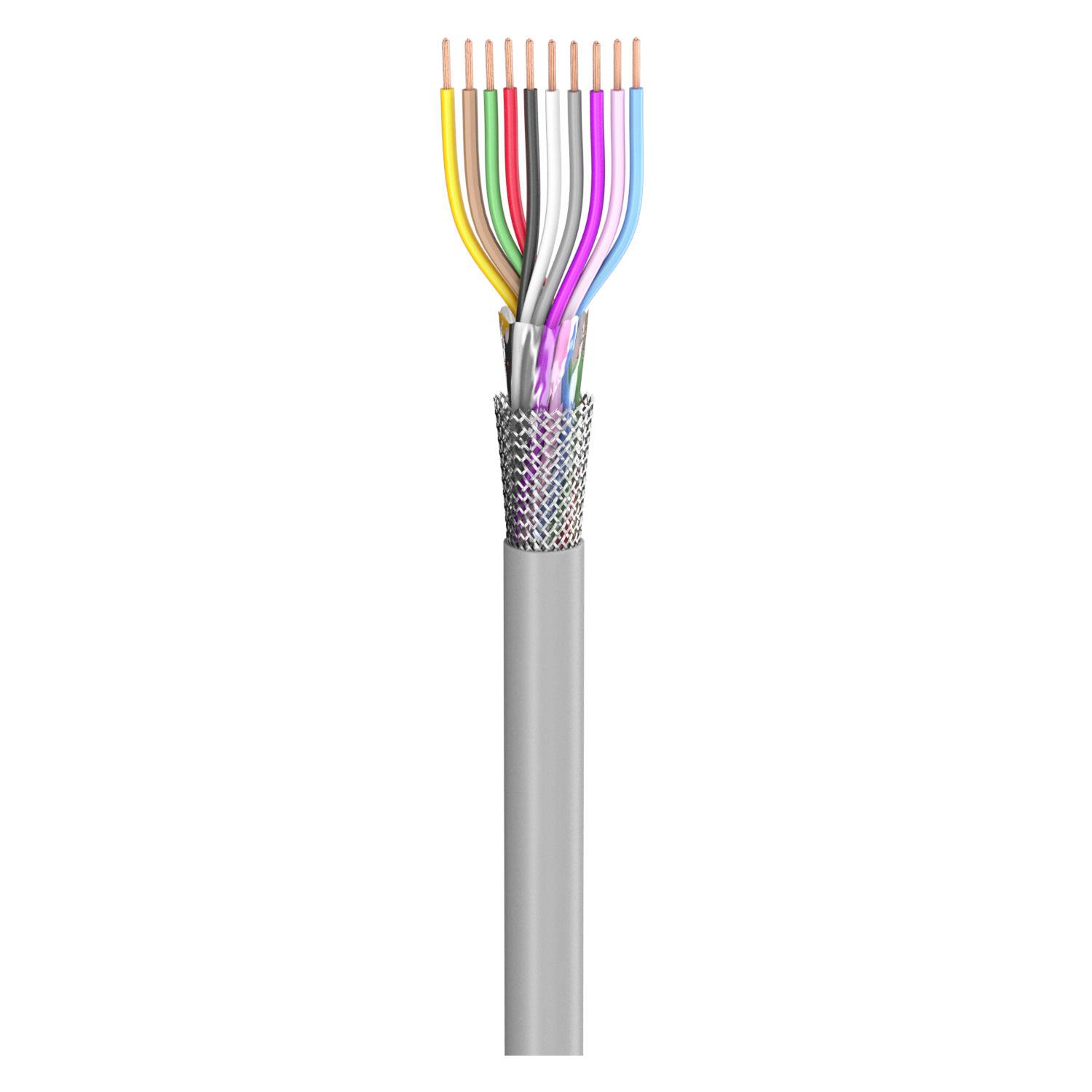 Steuerleitung SC-Control Flex; 10 x0.14 mm²; PVC, flammwidrig, Ø 6,10 mm; grau; Eca