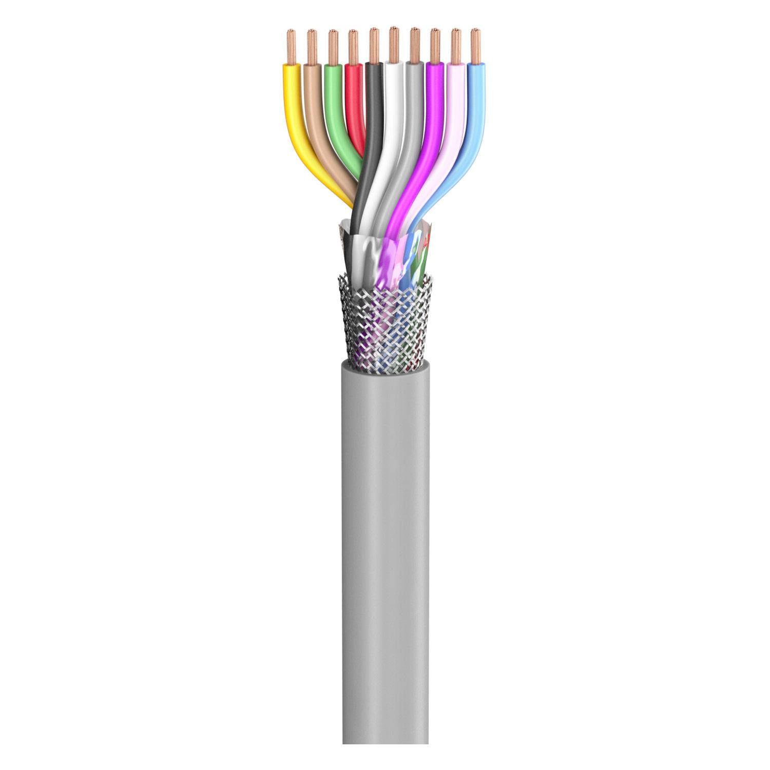 Steuerleitung SC-Control Flex; 10 x0.75 mm²; PVC, flammwidrig, Ø 10,40 mm; grau; Eca