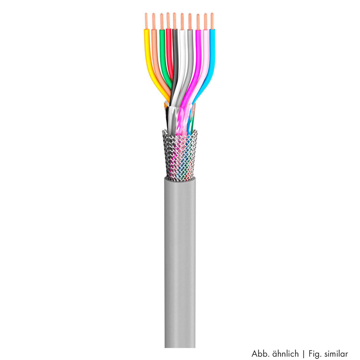 Steuerleitung SC-Control Flex; 16 x0.25 mm²; PVC, flammwidrig, Ø 7,80 mm; grau; Eca