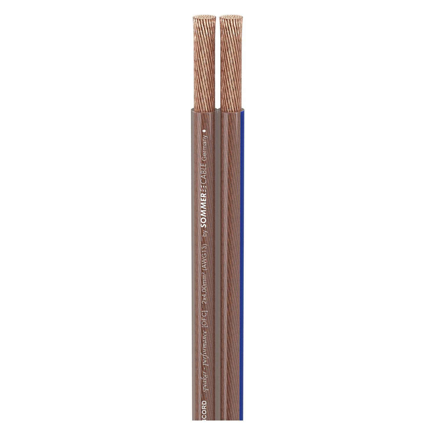 Lautsprecherkabel SC-Twincord; 1 x 2 x 4,00 mm²; PVC; 9 x 4,3 mm; transparent