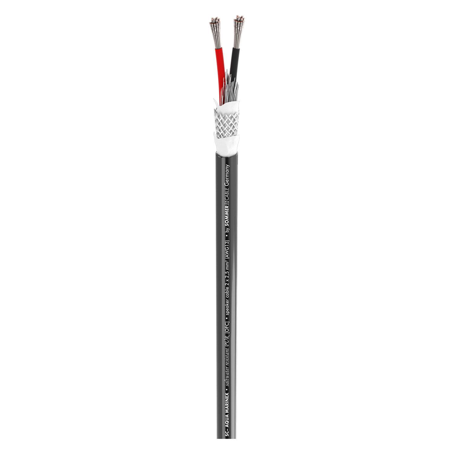 Lautsprecherkabel SC-AQUA MARINEX SPEAKER 225; 2 x 2,50 mm²; PUR-SR Ø 8,20 mm; schwarz