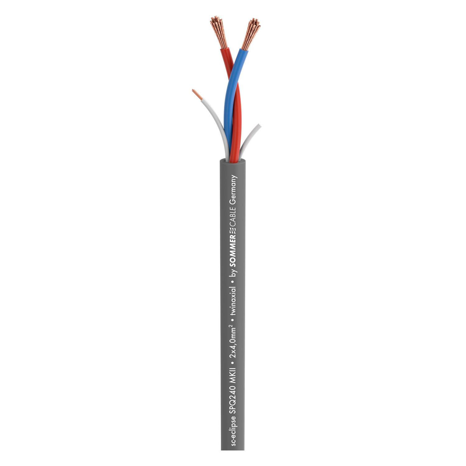Lautsprecherkabel SC-Eclipse SPQ240 MKII; 2 x 4,00 mm²; PVC Ø 9,50 mm; grau
