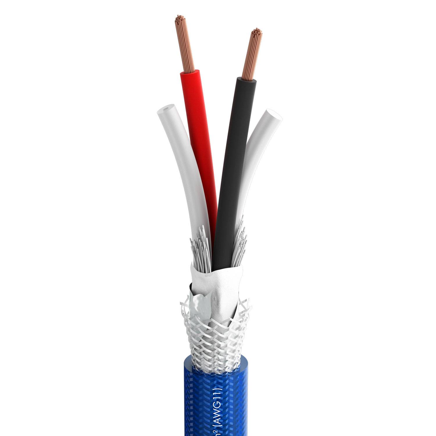 Lautsprecherkabel SC-DUAL BLUE; 2 x 4,00 mm²; S-PVC Ø 15,50 mm; blau