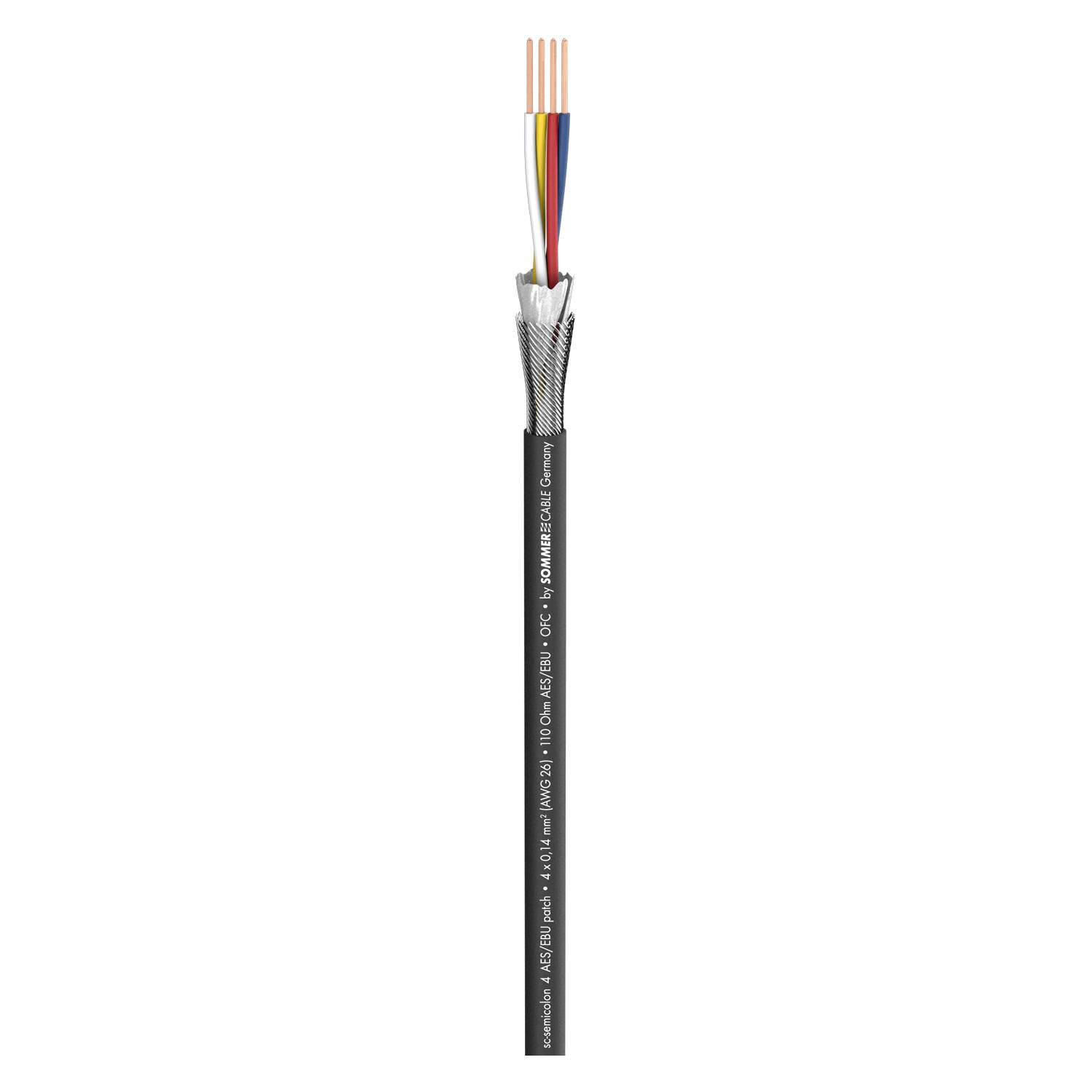 DMX SC-Semicolon 4 AES/EBU; 4 x 0.14 mm²; PVC Ø 5,20 mm; schwarz
