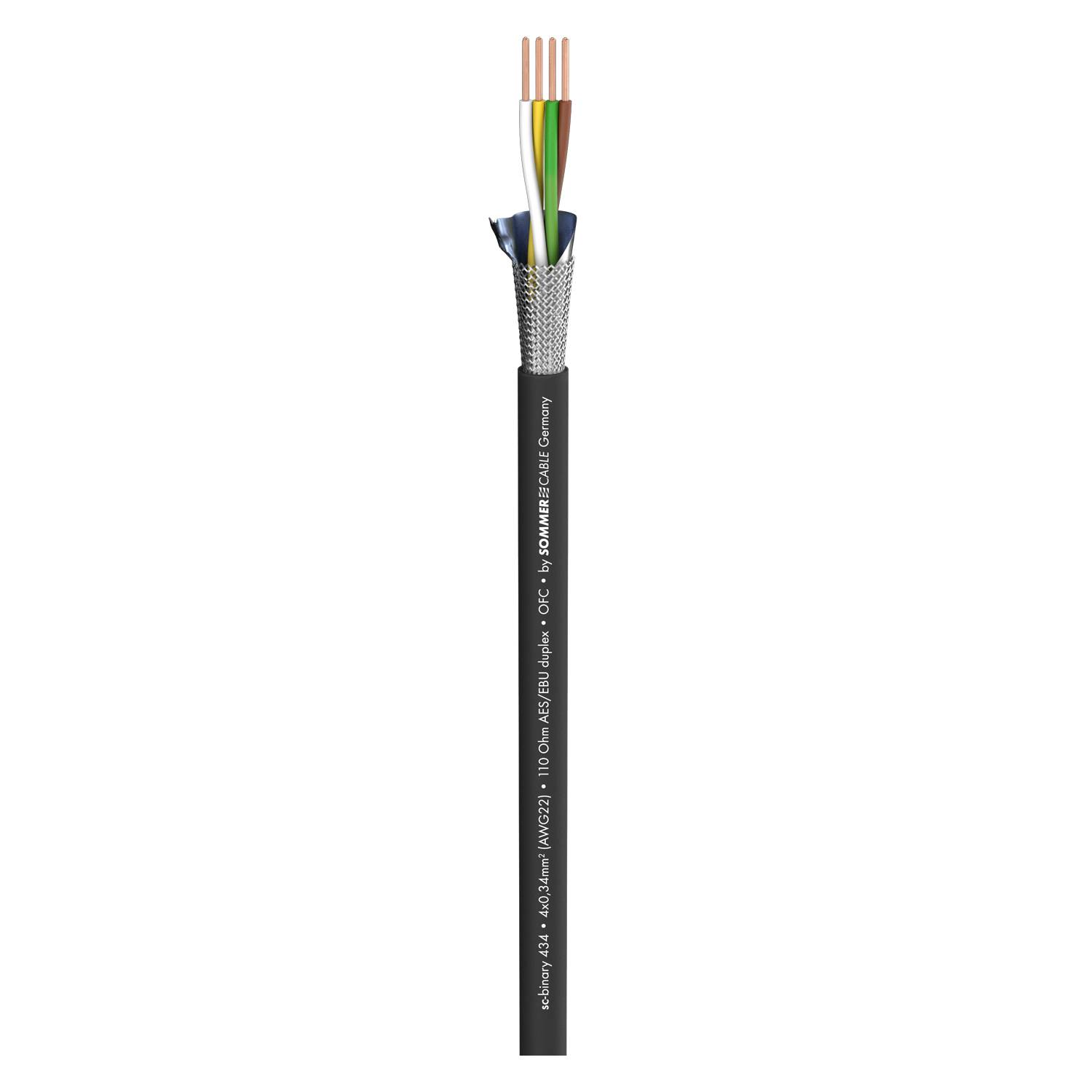 DMX Binary 434 DMX512; 4 x 0,34 mm²; PVC Ø 7,00 mm; schwarz