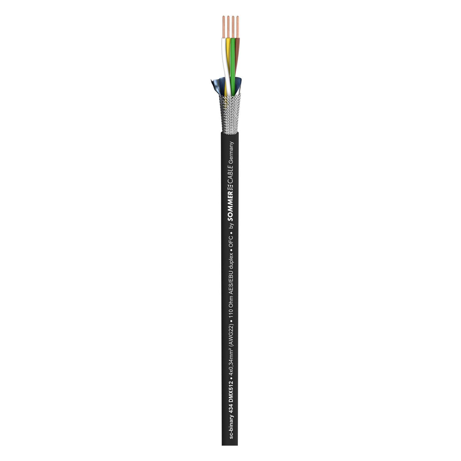 DMX Binary 434 DMX512; 4 x 0,34 mm²; PE Ø 7,00 mm; schwarz