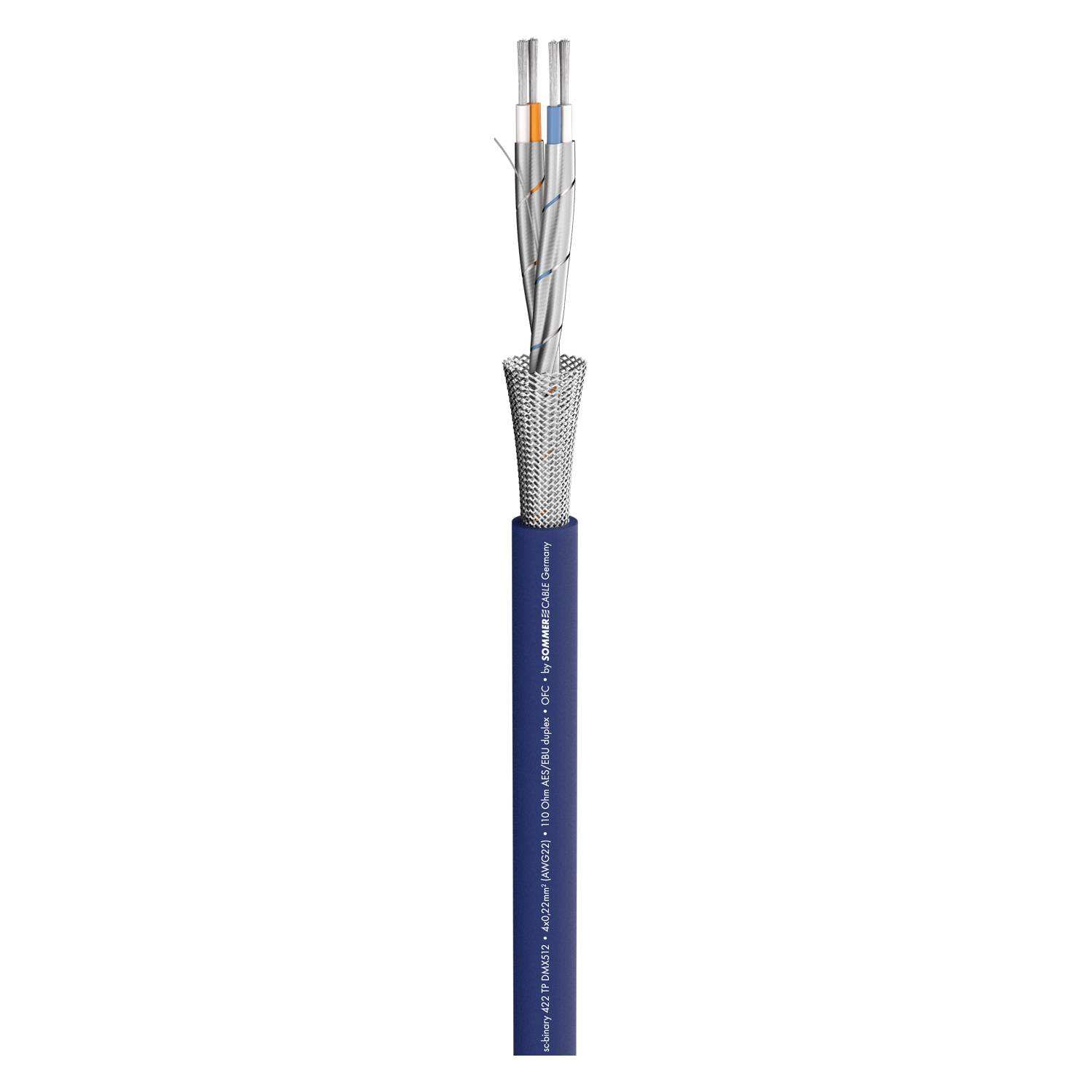 DMX Binary 422 TP DMX512; 4 x 0,22 mm²; S-PVC Ø 8,00 mm; blau