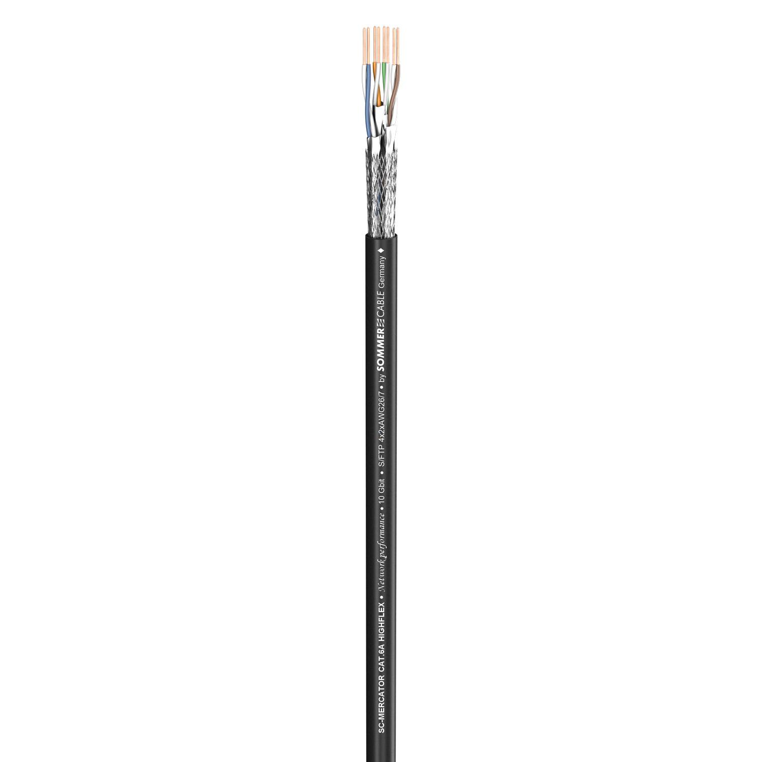 Cat.6a SC-MERCATOR CAT.6a highflex; PVC; schwarz, Ø 6,20 mm