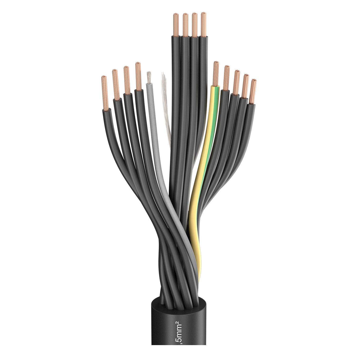 Last-Multicore SC-Atrium Flex; 13 x 1.50 mm²; PVC, Ø 13,80 mm; schwarz