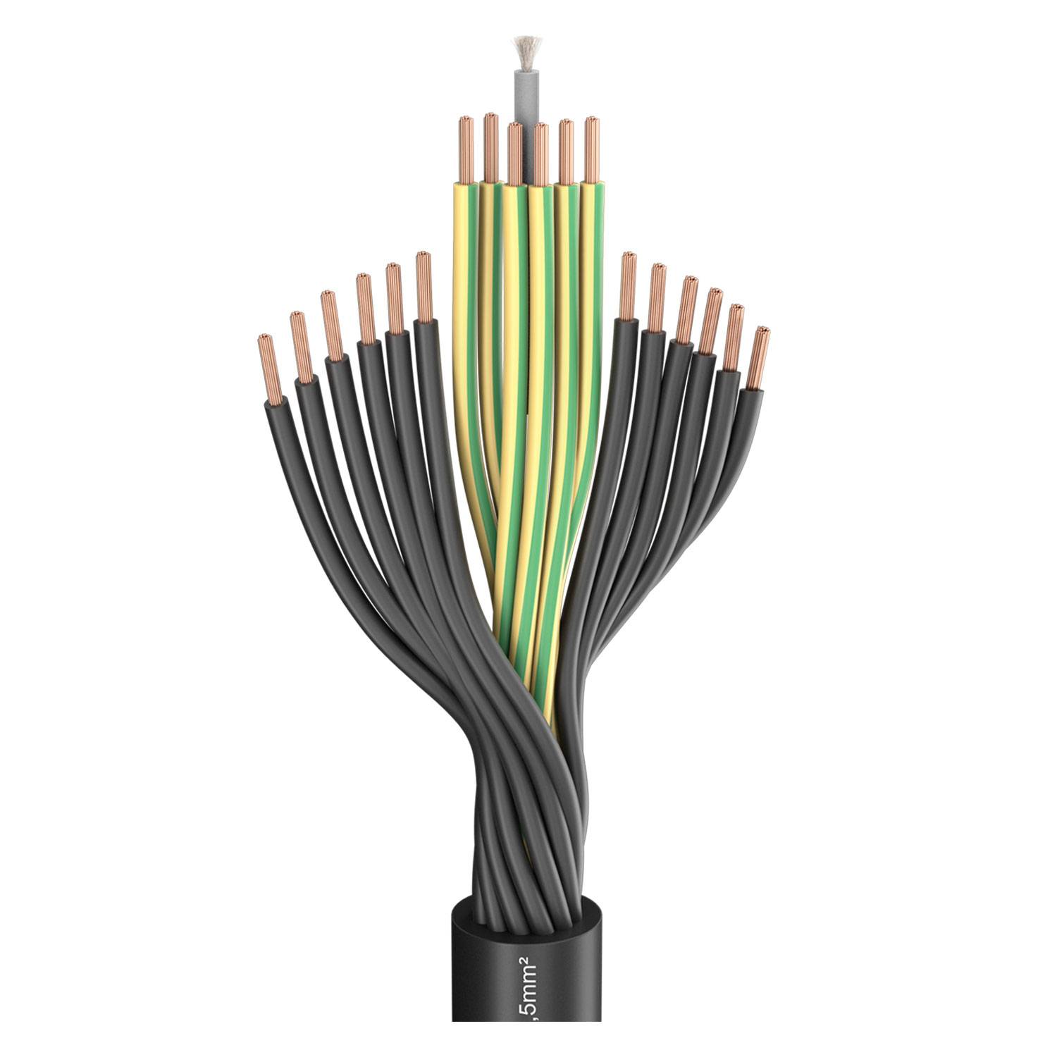 Last-Multicore SC-Atrium Flex; 18 x 2,50 mm²; Soft PVC, Ø 18,10 mm; schwarz