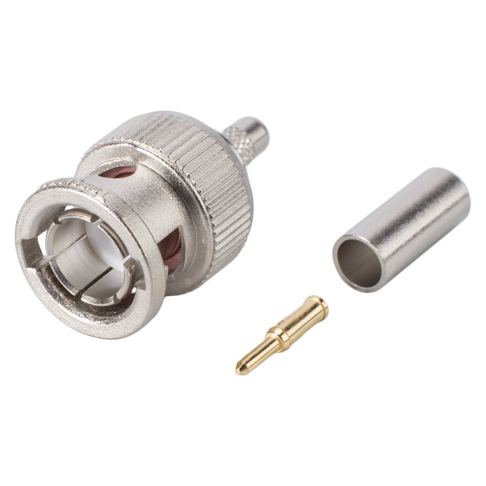 Telegärtner BNC Crimp-Kabelstecker, gerade, nickel