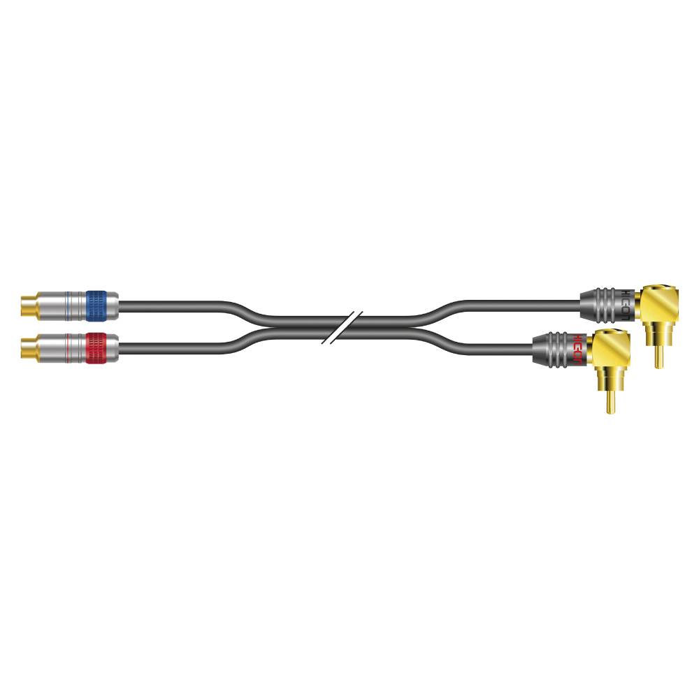 RCA-Cinch-Patchkabel, unsymmetrisch SC-Onyx, 1 x 0,25 mm² | RCA-Cinch / RCA-Cinch, HICON