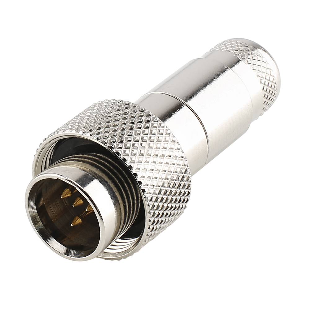 HICON MINI-XLR, IP67 & EXTRA ROBUST, IP67 , 4-pol , Stahlgehäuse-stecker, vergoldete(r) Kontakt(e), gerade, nickel