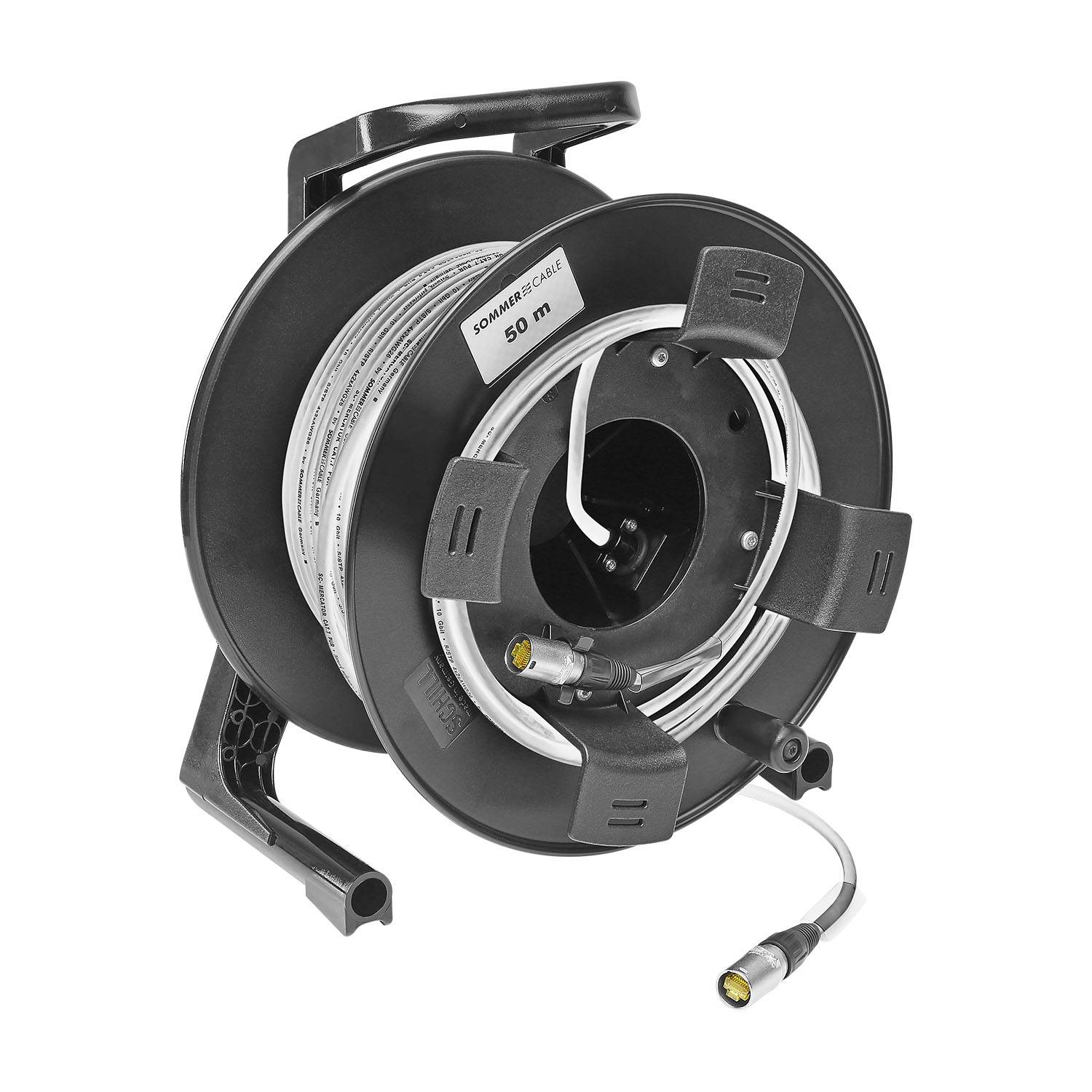 Netzwerkkabel SC-Mercator CAT.7 PUR, 8 x 0,14 mm² | RJ45 / RJ45, NEUTRIK® auf Kabeltrommel mit KOMB-RM