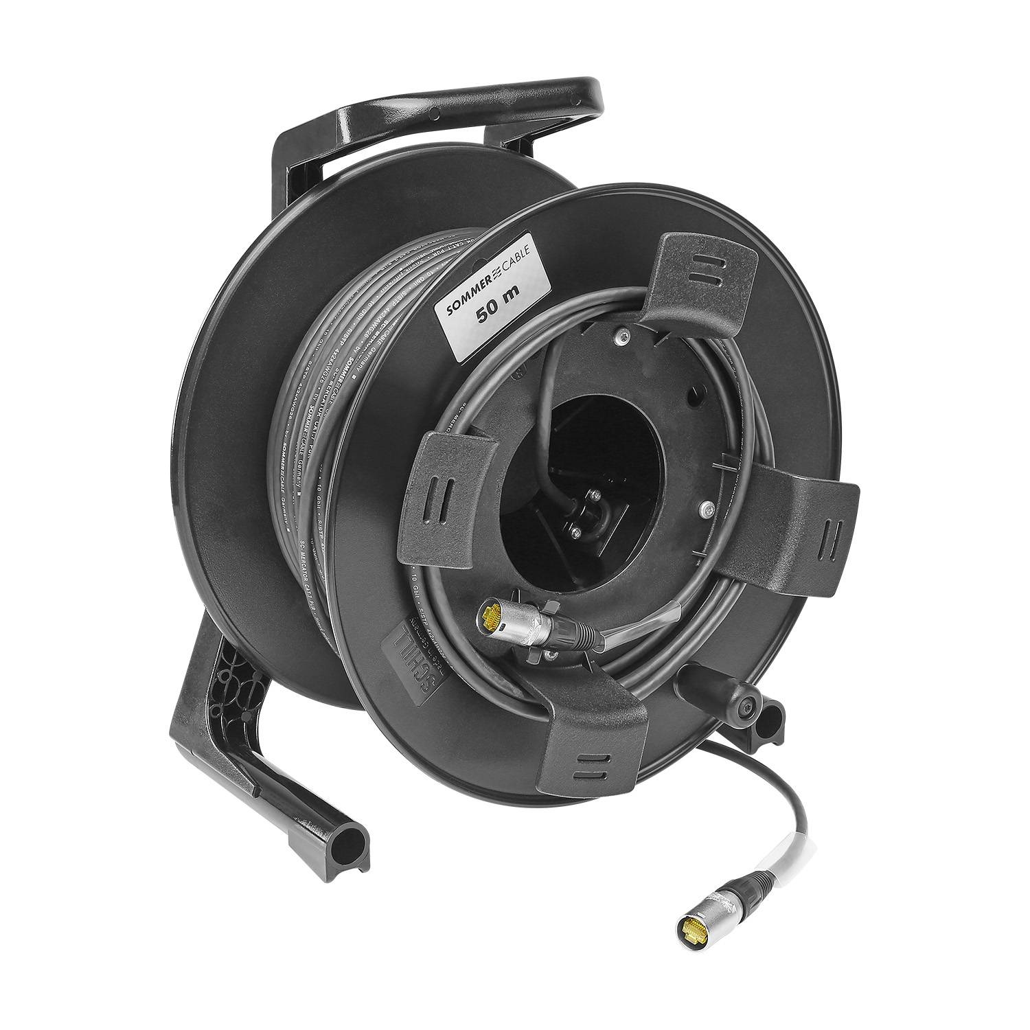 Netzwerkkabel SC-Mercator CAT.7 PUR, 8 x 0,14 mm² | RJ45 / RJ45, NEUTRIK® auf Kabeltrommel mit KOMB-RM