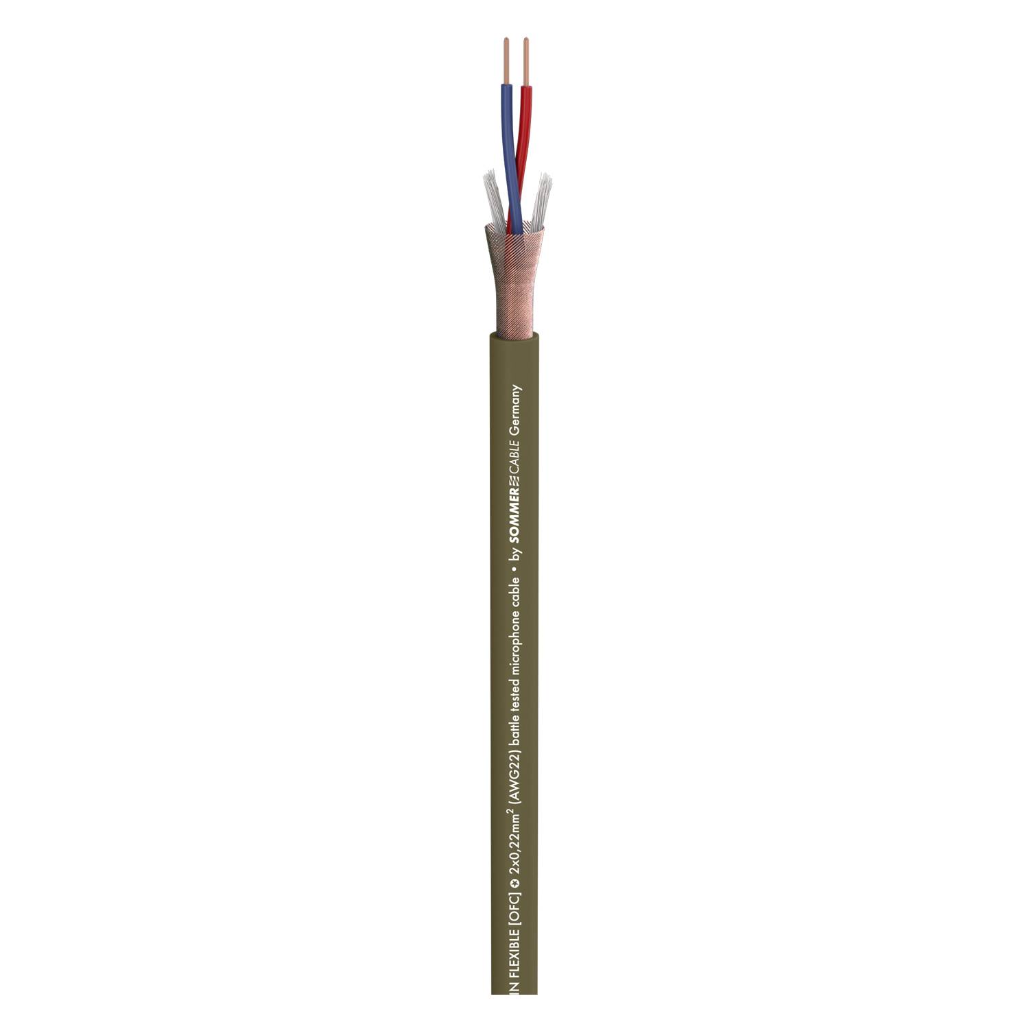 Mikrofonkabel Captain Flexible; 2 x 0,22 mm²; PVC Ø 6,50 mm; grün