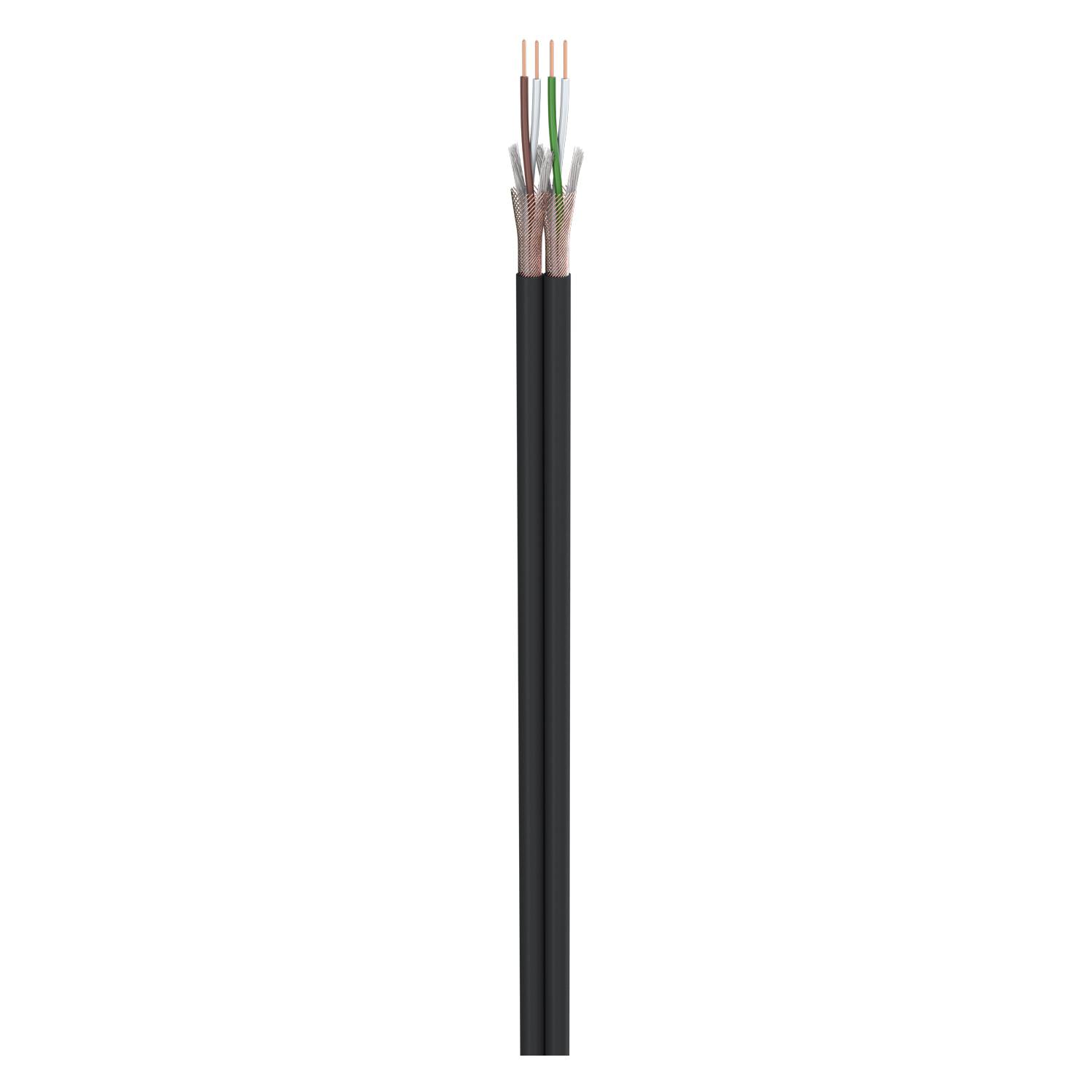 Patch- & Mikrofonkabel SC-Peacock MKII; DMX: 2 x 0.22 mm²; S-PVC; 9.2 x 4.5 mm; schwarz