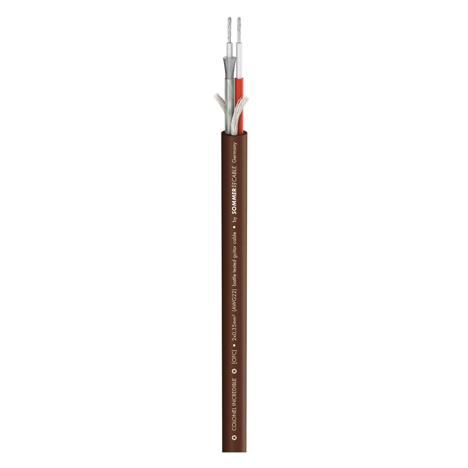 Instrumentenkabel Colonel Incredible; 2 x 0,35 mm²; PVC Ø 7,20 mm; braun