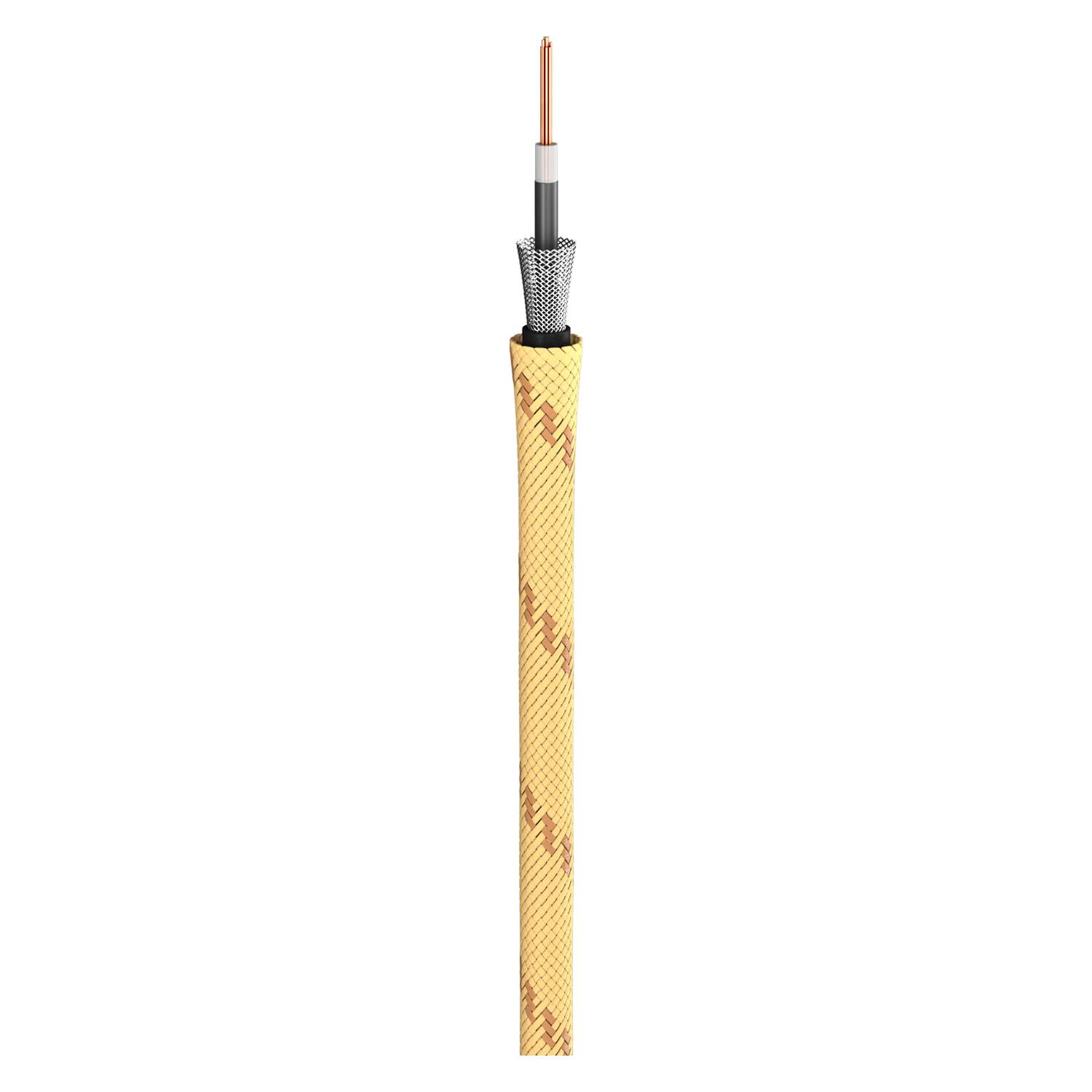 Instrumentenkabel SC-Classique; 1 x 0,50 mm²; PVC + Gewebe Ø 6,50 mm; gelb