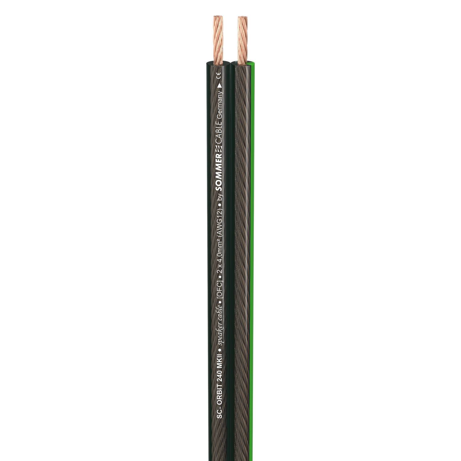 Lautsprecherkabel SC-Orbit 240 MKII, HighEnd; 1 x 2 x 4,00 mm²; PVC; 12 x 5,9 mm; schwarz