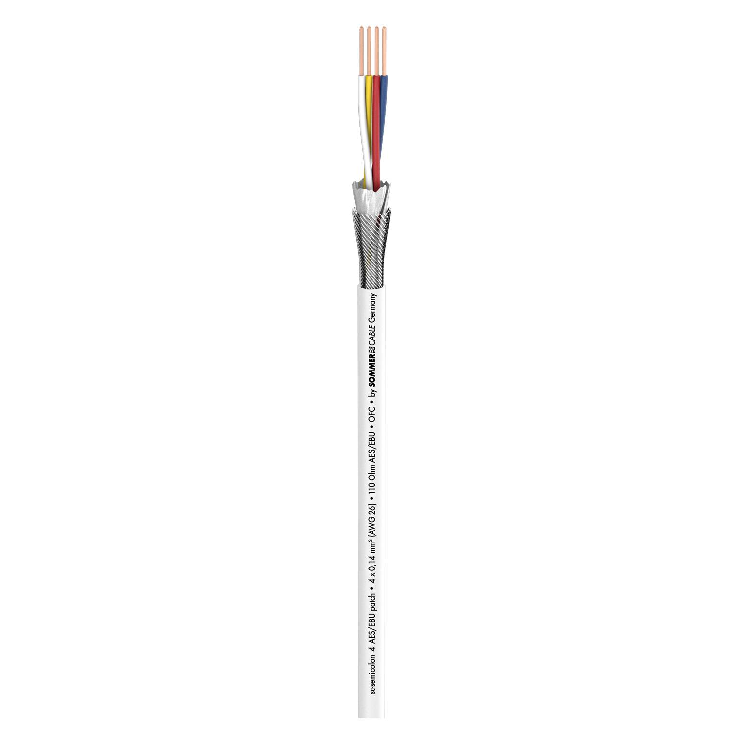 DMX SC-Semicolon 4 AES/EBU; 4 x 0,14 mm²; PVC Ø 5,20 mm; weiß