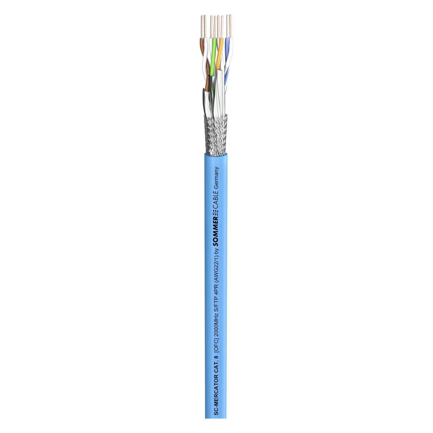 CAT.8.1 40Gbit/s 2000 MHz SC-Mercator CAT.8.1 CPR-Version; LSZH; blau, Ø 8,20 mm; B2ca