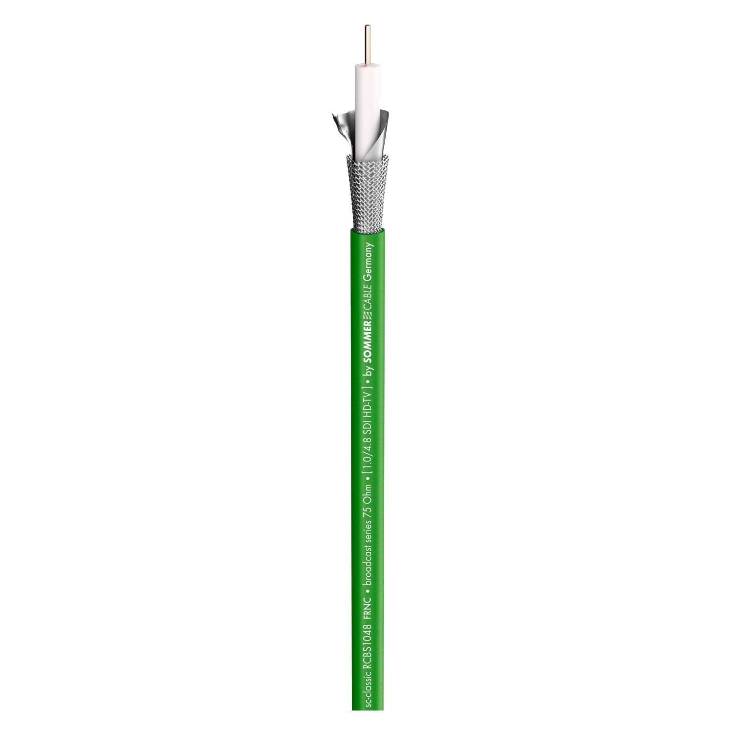 Videokabel SC-RG Classic Broadcast; 1 x 1,00; FRNC Ø 7,10 mm; 75 Ω; grün