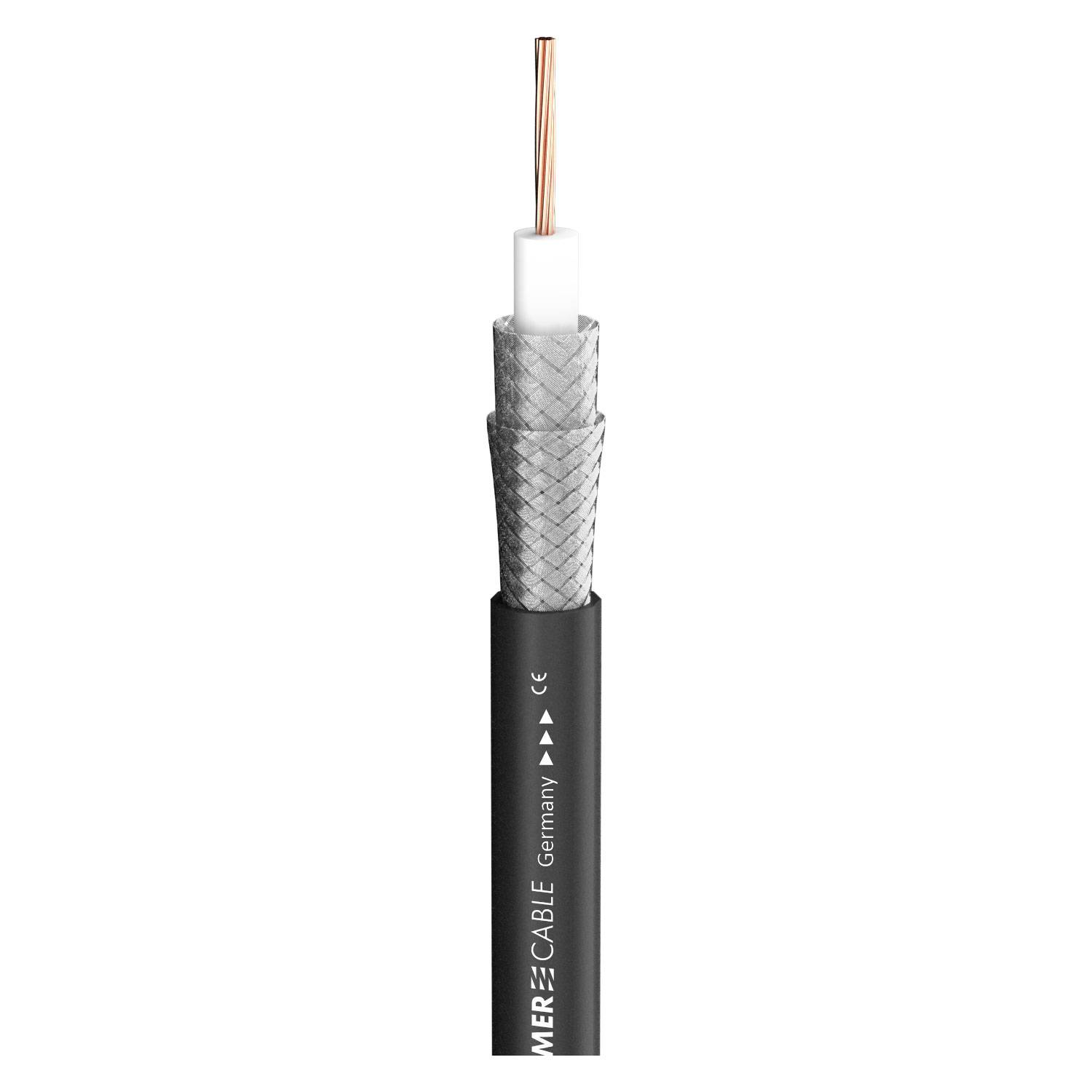 Videokabel (RG11/U) SC- Vector Plus RCB RG11/U; 1 x 1,63; PE Ø 10,10 mm; 75 Ω; schwarz