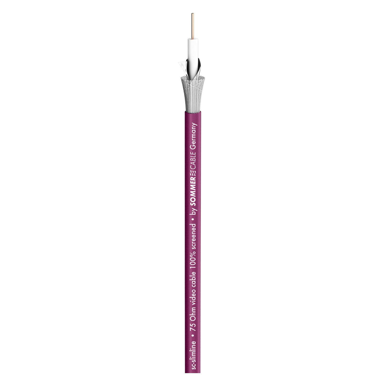 Videokabel SC-Slimline; 1 x 0,60; PVC Ø 4,20 mm; 75 Ω; violett