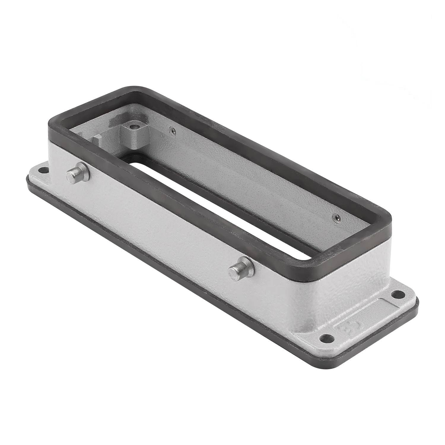 ILME Rechteck-MP 24, Metall-, Aufbaugehäuse flach, 4 Bolzen, grau